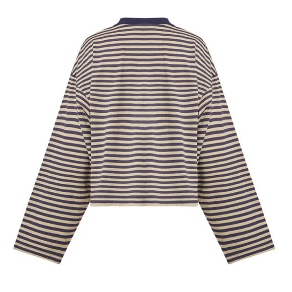 NWT Lioness Bloom Top in Beige Stripe - Picture 5 of 6